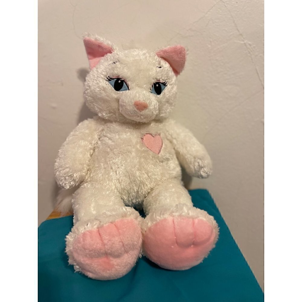 Build A Bear Disney Aristocats Marie 9 White with Pink 19 inches